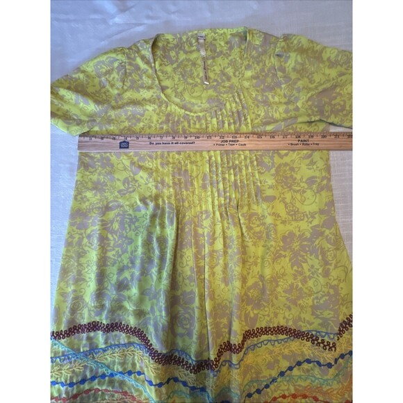 Uncle Frank Embroidered Bright Floral Boho Festival Dress Women’s Size Medium - Picture 8 of 9